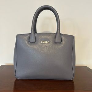 Furla handbag, smoked blue color